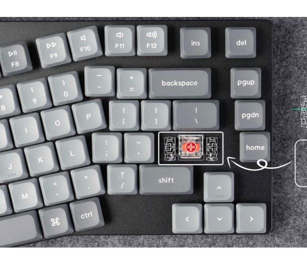 Keychron K15 Max H1 UltraSlim Low Profile Gateron Red Ergonomic RGB - 1507479 - zdjęcie 7